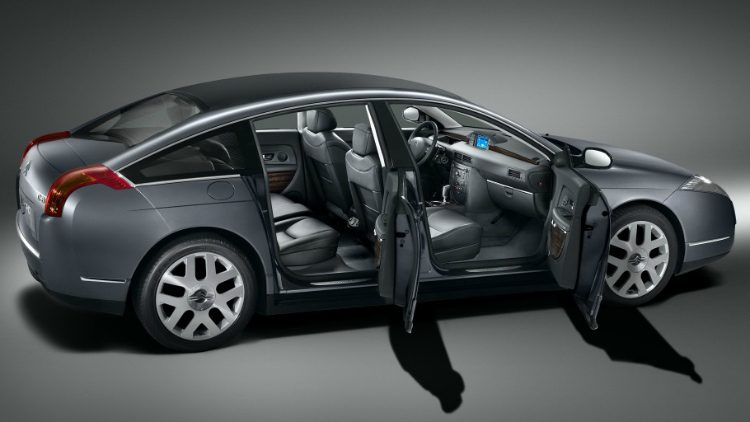 citroen c6 grey side rear doors open 750